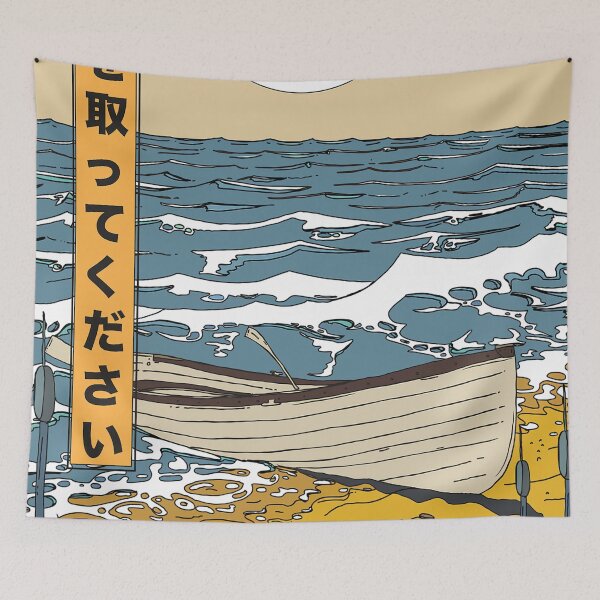 Item preview, Japanese Boat Sunset designed and sold by cynthiasholma.