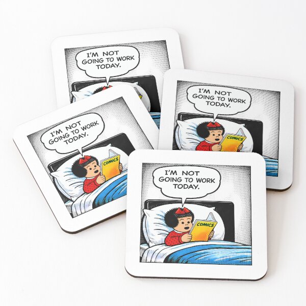Item preview, Little Nancy - Not Going To Work - Funny Comic Pop Art Girl Reading Meme For Lazy Day Humor Fans designed and sold by PrintBro.