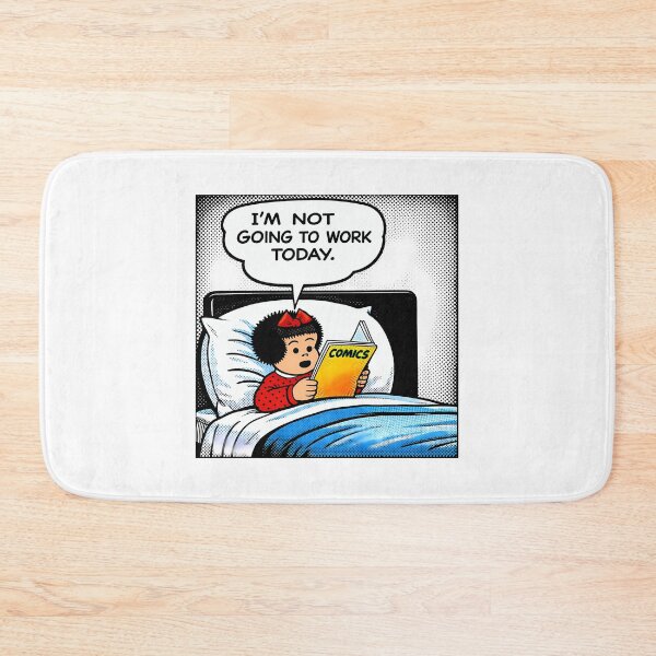 Item preview, Little Nancy - Not Going To Work - Funny Comic Pop Art Girl Reading Meme For Lazy Day Humor Fans designed and sold by PrintBro.