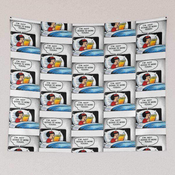 Item preview, Little Nancy - Not Going To Work - Funny Comic Pop Art Girl Reading Meme For Lazy Day Humor Fans designed and sold by PrintBro.