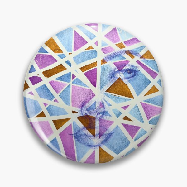 Item preview, Through the Fracture, Geometric Woman Portrait designed and sold by ArithraStudio.
