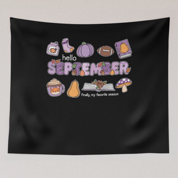Item preview, Hello September Finally My Favorite Season Fall Pumpkins Football designed and sold by MarlaMaloneShop.