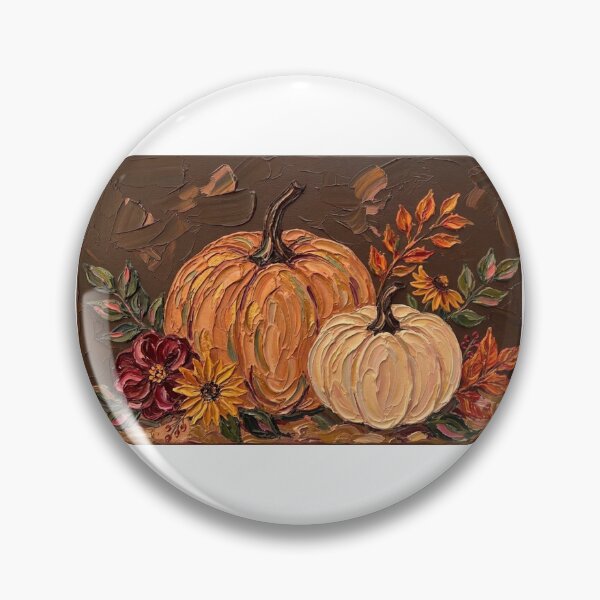 Item preview, Cozy Fall Pumpkin Floral oil Painting Art designed and sold by vdzooart.