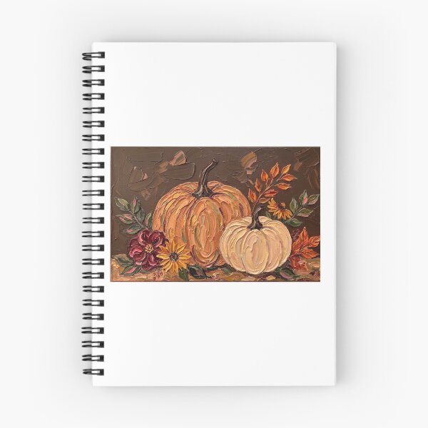 Item preview, Cozy Fall Pumpkin Floral oil Painting Art designed and sold by vdzooart.