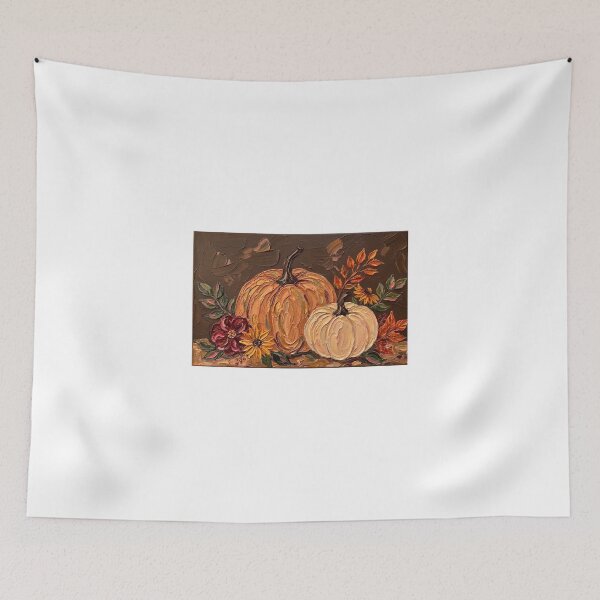 Item preview, Cozy Fall Pumpkin Floral oil Painting Art designed and sold by vdzooart.