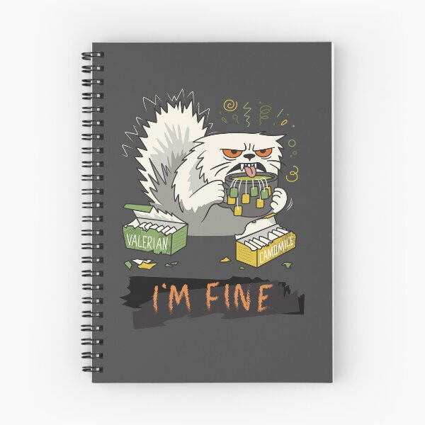 Item preview, I'm Fine Sarcastic Cat designed and sold by Сatary.