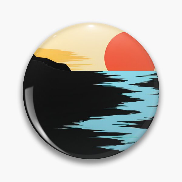 Item preview, Retro Sunset Reflection Art designed and sold by YarningsandYear.