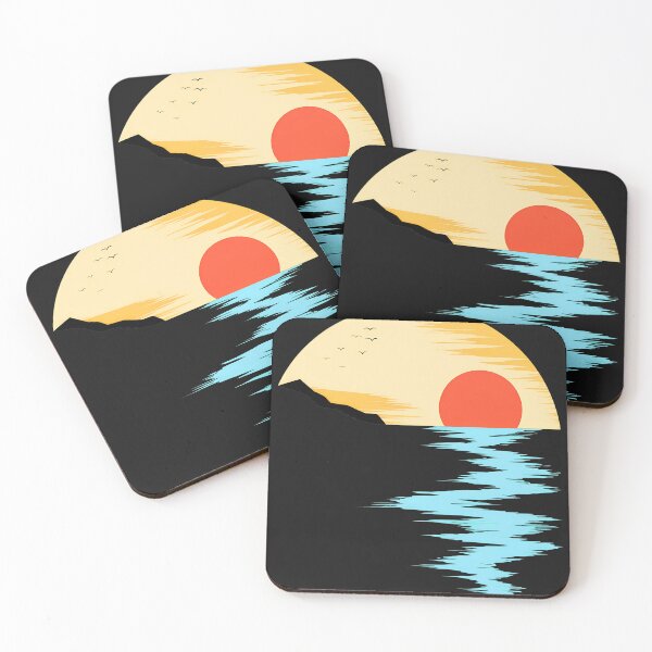 Item preview, Retro Sunset Reflection Art designed and sold by YarningsandYear.