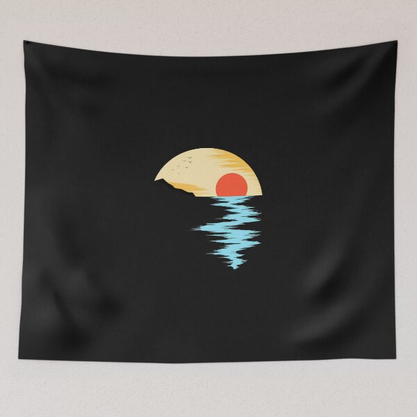 Item preview, Retro Sunset Reflection Art designed and sold by YarningsandYear.