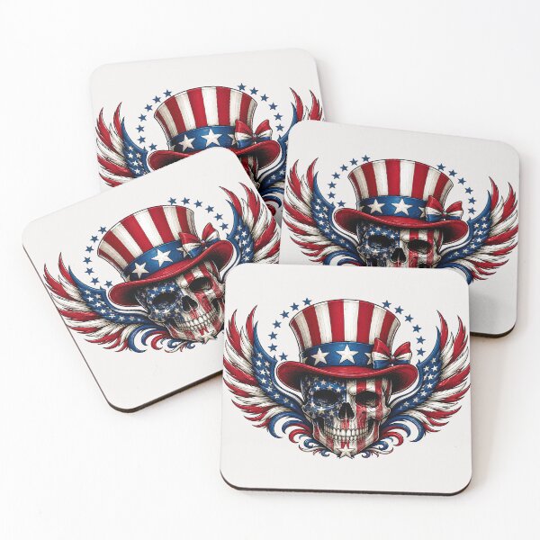 Item preview, Uncle Sam Skull Stars Stripes designed and sold by TshirtsOnline-.