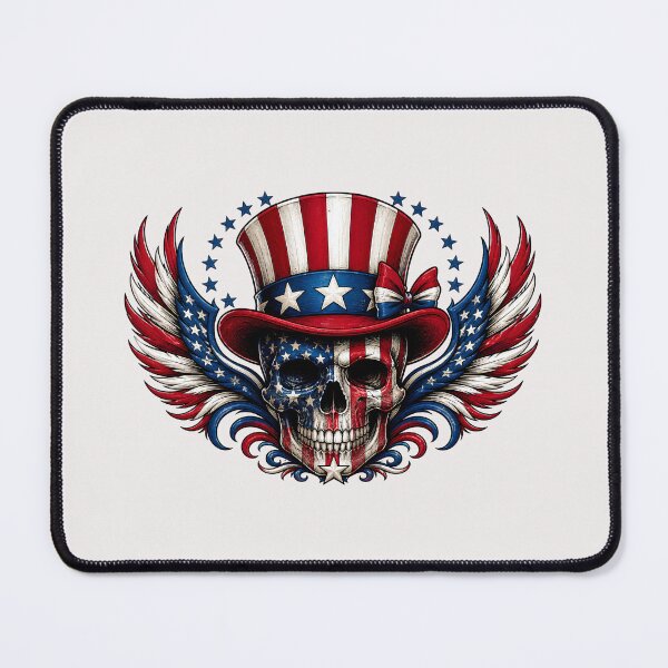 Item preview, Uncle Sam Skull Stars Stripes designed and sold by TshirtsOnline-.