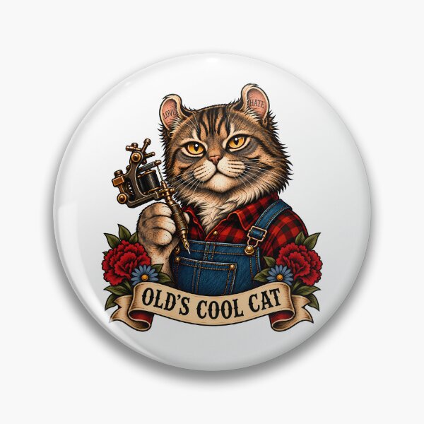 Item preview, Original Old's Cool Cat Tattoo Artist designed and sold by Old's Cool Cat Studio.