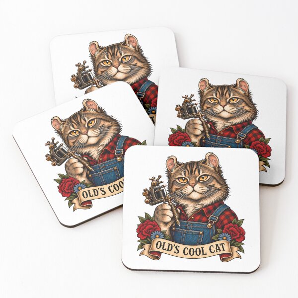 Item preview, Original Old's Cool Cat Tattoo Artist designed and sold by Old's Cool Cat Studio.