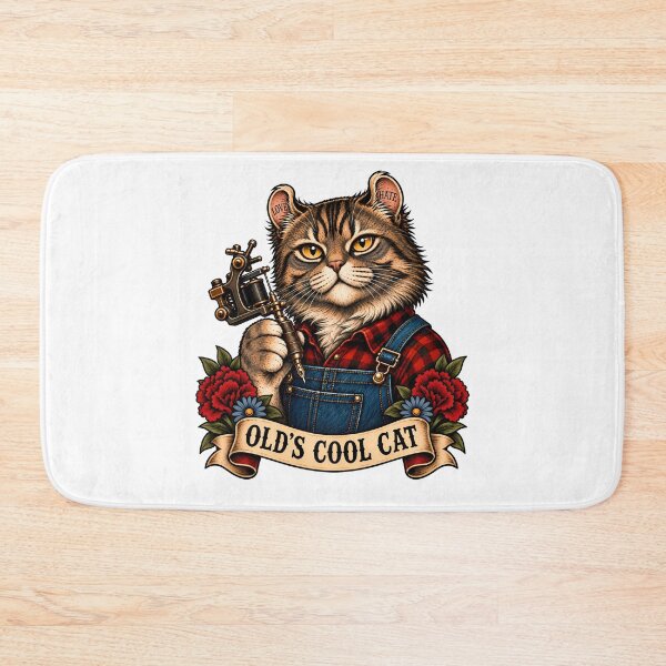 Item preview, Original Old's Cool Cat Tattoo Artist designed and sold by Old's Cool Cat Studio.