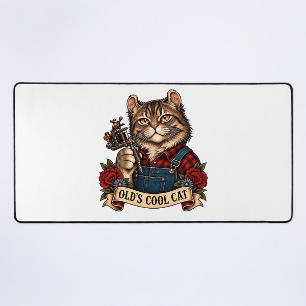 Item preview, Original Old's Cool Cat Tattoo Artist designed and sold by Old's Cool Cat Studio.