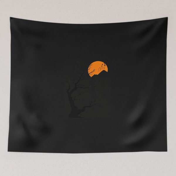 Item preview, Serene Tree Mountains Sun Flock Birds Graphic designed and sold by YarningsandYear.