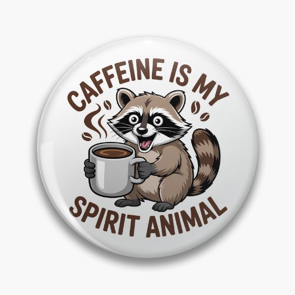 Item preview, Caffeine Is My Spirit Animal — Funny Raccoon Coffee Design designed and sold by LoFizzy.