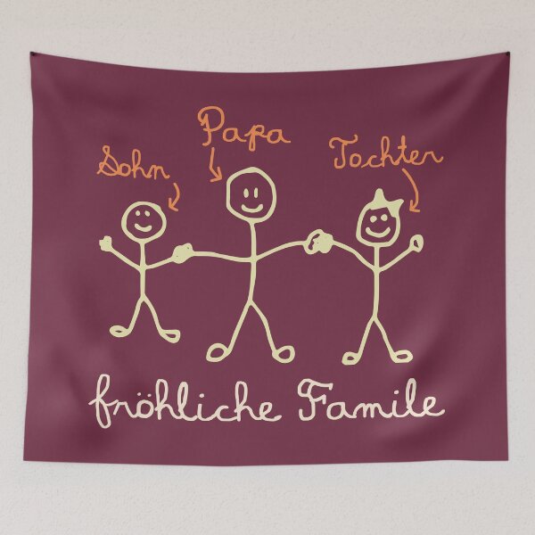 Item preview, Happy family - child's drawing of stick figures designed and sold by RAWWR.