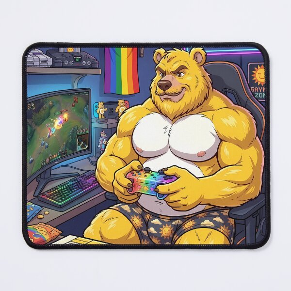 Item preview, Bear Gaymer designed and sold by TheBearthquake.