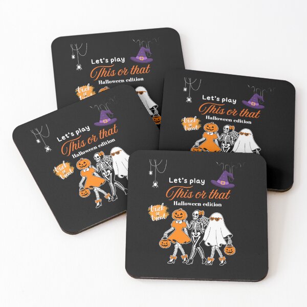 Item preview, Let’s Play This Or That Halloween Edition Trick Or Treat Pumpkin Skeleton Ghost Candy designed and sold by MarlaMaloneShop.