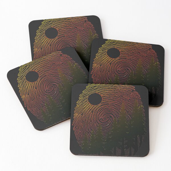 Item preview, Fingerprint Forest Sun Nature Identity Art designed and sold by YarningsandYear.