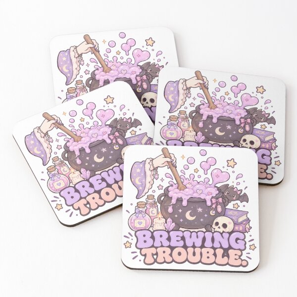 Item preview, Pastel Goth Brewing Trouble - Cute Witch Cauldron Halloween designed and sold by ianm1028.