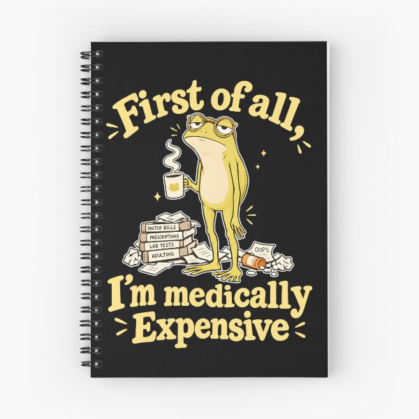 Item preview, First Of All I’m Medically Expensive Frog Drinking Coffee designed and sold by MarlaMaloneShop.