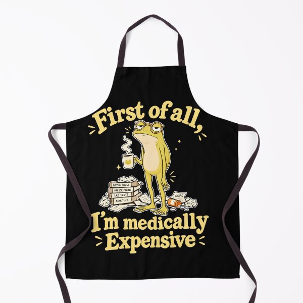 Item preview, First Of All I’m Medically Expensive Frog Drinking Coffee designed and sold by MarlaMaloneShop.