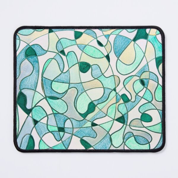 Item preview, Entangled Currents, Mint and Teal Organic Abstract designed and sold by ArithraStudio.