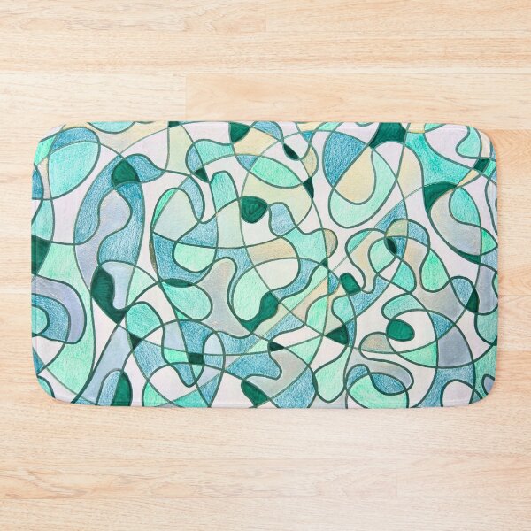 Item preview, Entangled Currents, Mint and Teal Organic Abstract designed and sold by ArithraStudio.