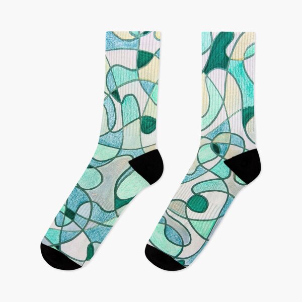 Item preview, Entangled Currents, Mint and Teal Organic Abstract designed and sold by ArithraStudio.