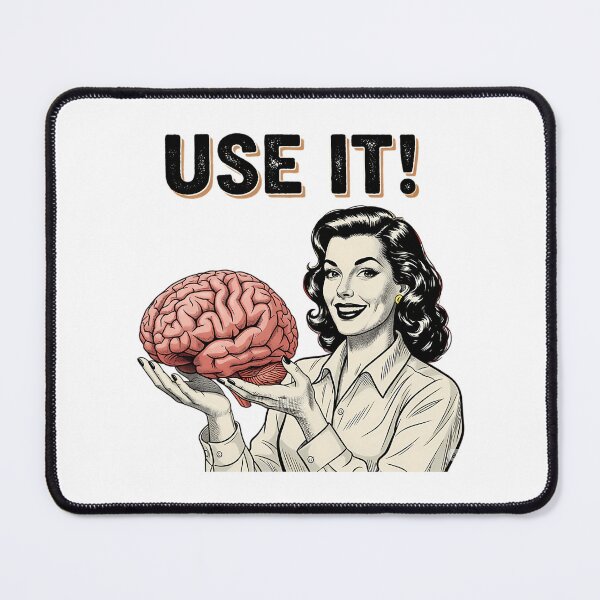 Item preview, Retro Comic Use It Brain Sarcastic Mid-Century Pop Art designed and sold by PrintBro.