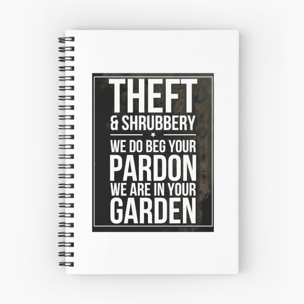 Item preview, Theft And Shrubbery Subway Style Chant (White Text On Black) designed and sold by alexusarena.