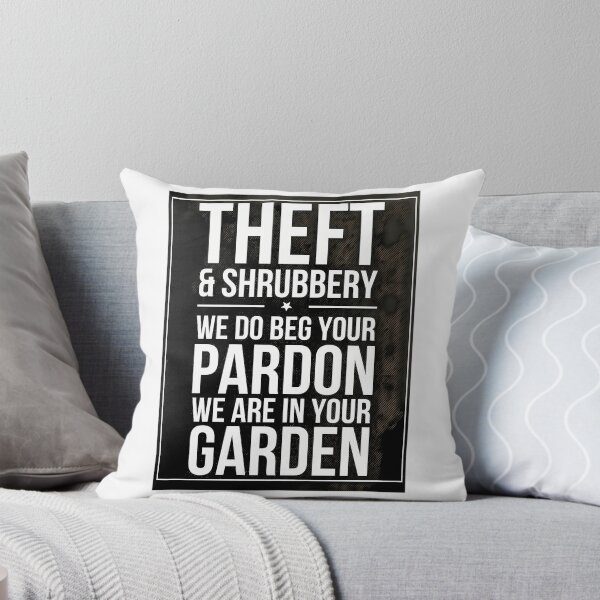 Item preview, Theft And Shrubbery Subway Style Chant (White Text On Black) designed and sold by alexusarena.