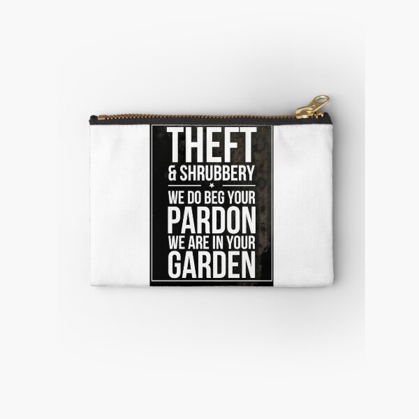 Item preview, Theft And Shrubbery Subway Style Chant (White Text On Black) designed and sold by alexusarena.