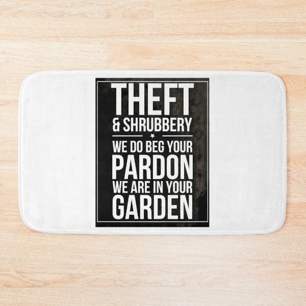 Item preview, Theft And Shrubbery Subway Style Chant (White Text On Black) designed and sold by alexusarena.