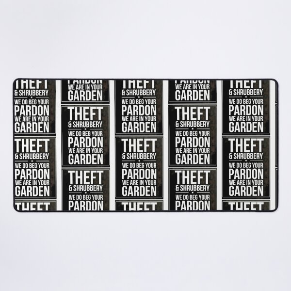 Item preview, Theft And Shrubbery Subway Style Chant (White Text On Black) designed and sold by alexusarena.