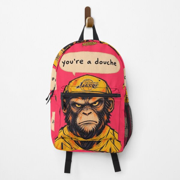 Item preview, You're A Douche Angry Monkey Los Angeles Lakers Cap Art designed and sold by BRTHRCNK01.