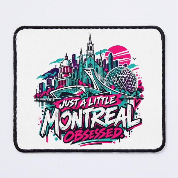 Item preview, Montreal abstract color drawing, Just A Little Montreal Obsessed City Skyline designed and sold by graphic-genie.