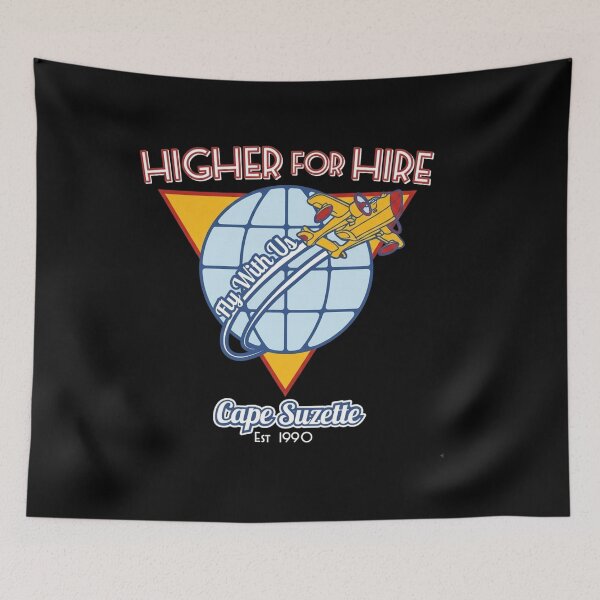 Item preview, Higher For Hire Vintage Seaplane Aviation Retro 90s Design designed and sold by SEINENGAPPI8.