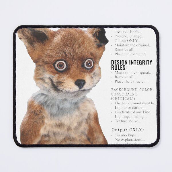 Item preview, Wide Eyed Stuffed Fox Portrait Oddity designed and sold by EMISHER.
