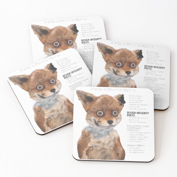 Item preview, Wide Eyed Stuffed Fox Portrait Oddity  designed and sold by EMISHER.