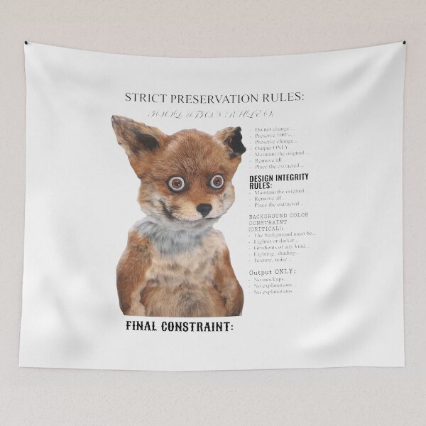 Item preview, Wide Eyed Stuffed Fox Portrait Oddity  designed and sold by EMISHER.