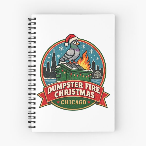 Item preview, Dumpster Fire Christmas Chicago Shirt – Funny Pigeon Santa Meme Design designed and sold by Globalcitytees.