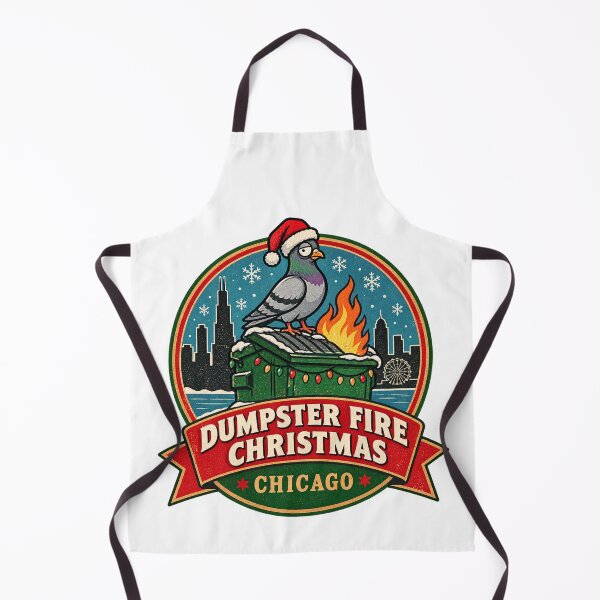 Item preview, Dumpster Fire Christmas Chicago Shirt – Funny Pigeon Santa Meme Design designed and sold by Globalcitytees.