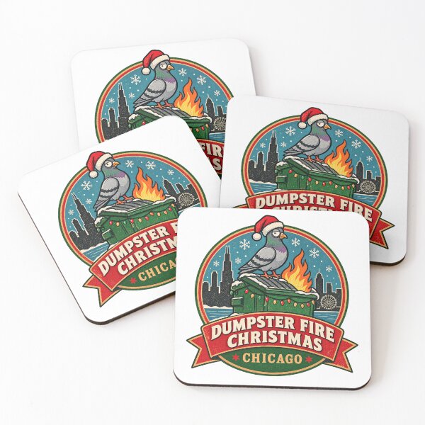 Item preview, Dumpster Fire Christmas Chicago Shirt – Funny Pigeon Santa Meme Design designed and sold by Globalcitytees.