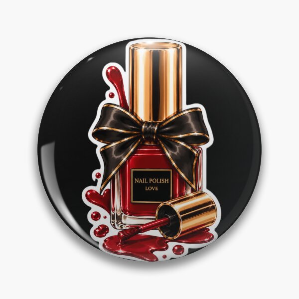 Item preview, Luxury Red Nail Polish Aesthetic – Black Satin Bow Glam Beauty Sticker designed and sold by AstraDrip Studio.