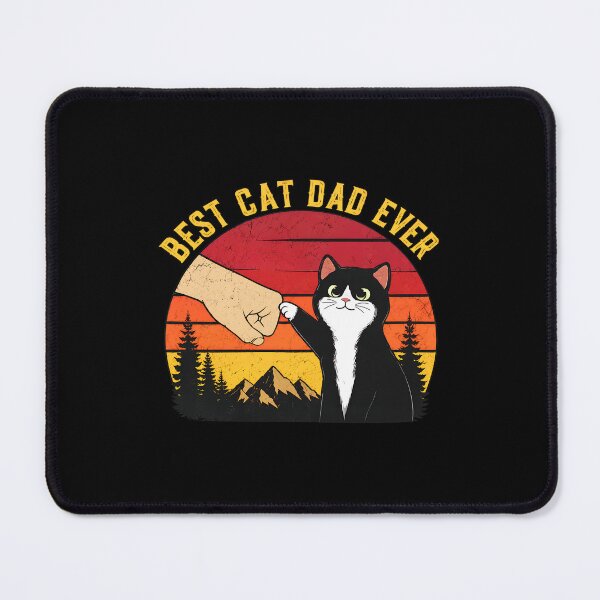 Item preview, Best Cat Dad Ever Retro Sunset Mountain Cat designed and sold by GiaoCalonas.
