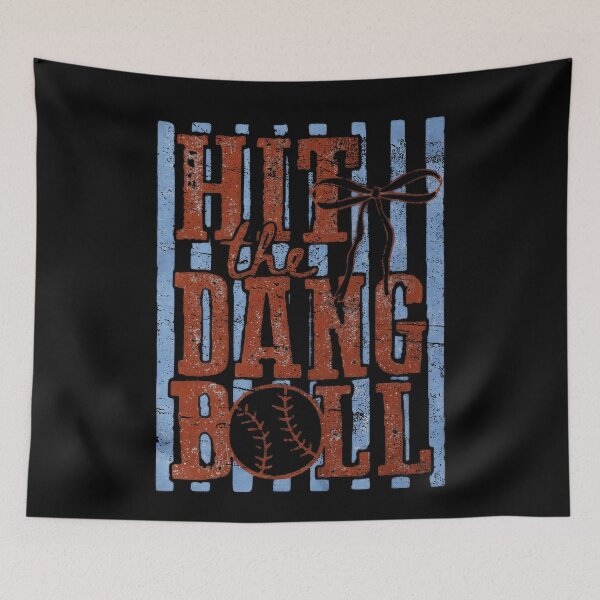Item preview, Hit The Dang Ball Vintage Baseball Retro Sport Quote Design designed and sold by SEINENGAPPI8.