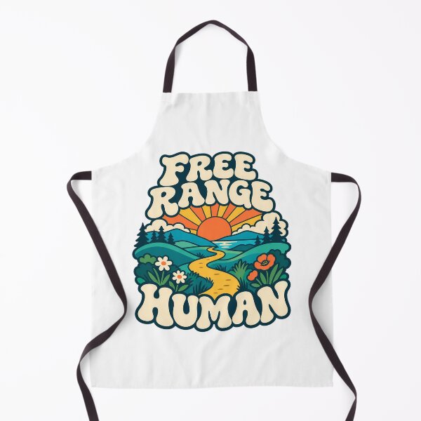 Item preview, Free Range Human - Retro Sunset Landscape designed and sold by AmericanExtremist.